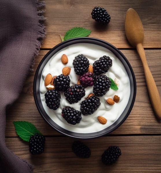 Greek Yogurt with Mixed Berries and a sprinkle of Chia Seeds